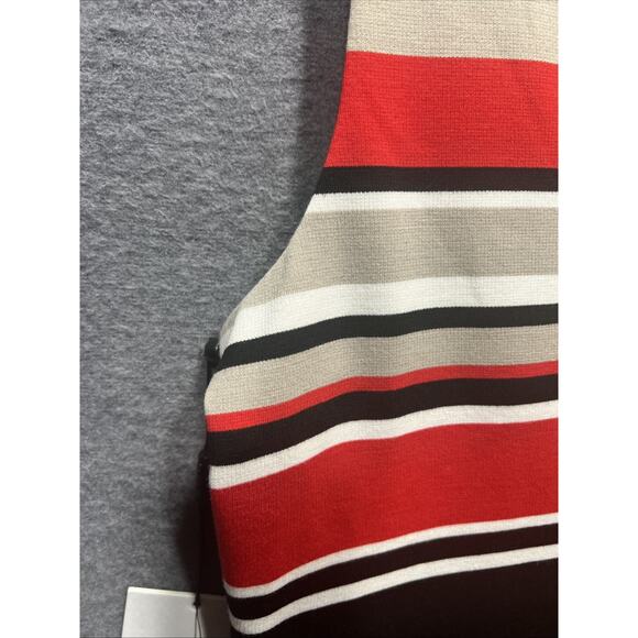 Calvin Klein Color Striped Scuba Sheath Dress Career Work Office Womens Size 14 - Picture 9 of 16